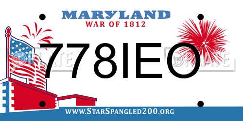 778IEO Maryland License Plate