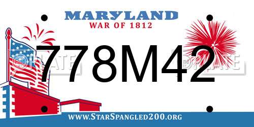 778M42 Maryland License Plate