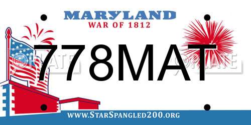 778MAT Maryland License Plate