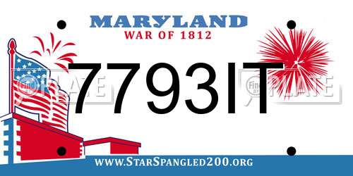 7793IT Maryland License Plate