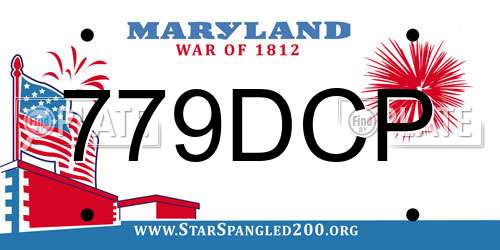 779DCP Maryland License Plate