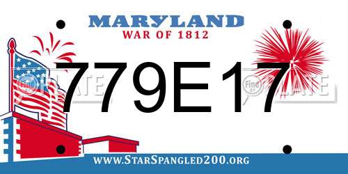 779E17 Maryland License Plate