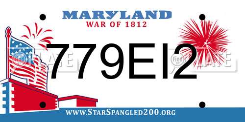 779EI2 Maryland License Plate