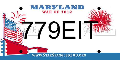 779EIT Maryland License Plate