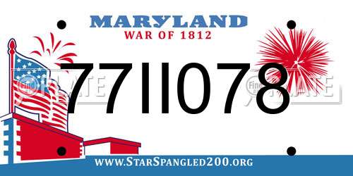 77II078 Maryland License Plate