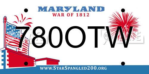 780OTW Maryland License Plate