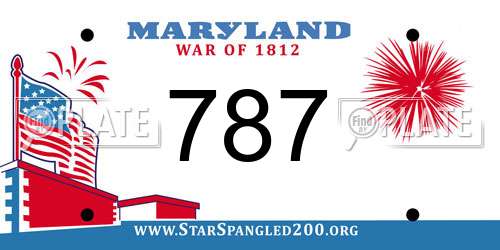 787 Maryland License Plate