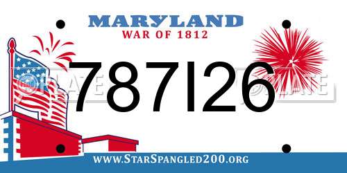 787I26 Maryland License Plate