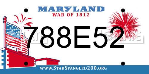 788E52 Maryland License Plate