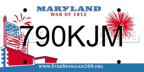 790KJM Maryland License Plate