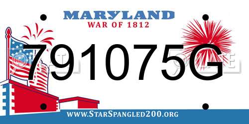791075G Maryland License Plate