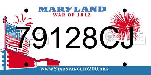 79128CJ Maryland License Plate