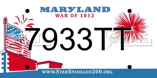 7933TT Maryland License Plate