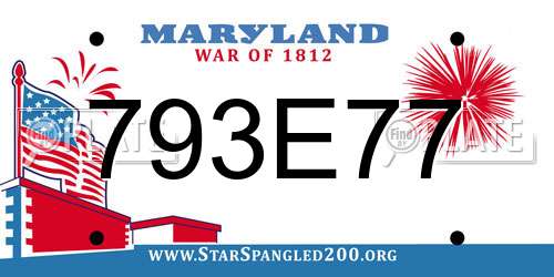 793E77 Maryland License Plate