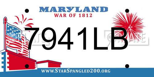 7941LB Maryland License Plate