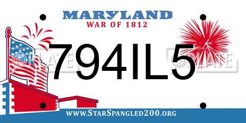 794IL5 Maryland License Plate