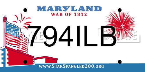 794ILB Maryland License Plate
