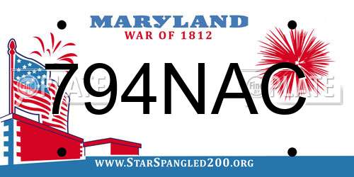 794NAC Maryland License Plate