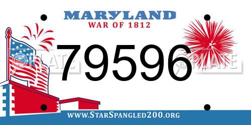 79596 Maryland License Plate