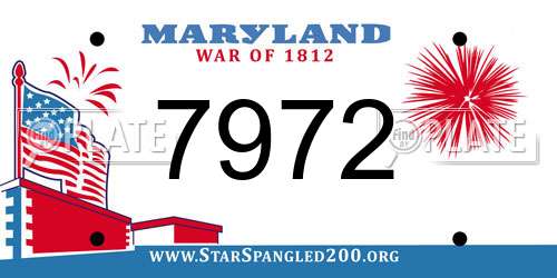 7972 Maryland License Plate