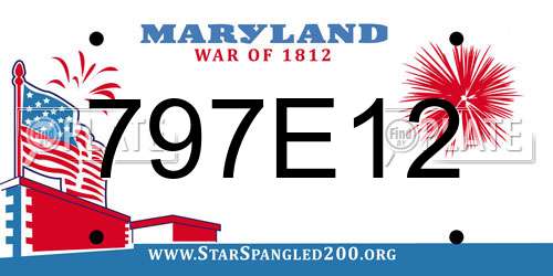 797E12 Maryland License Plate
