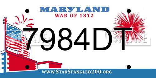 7984DT Maryland License Plate