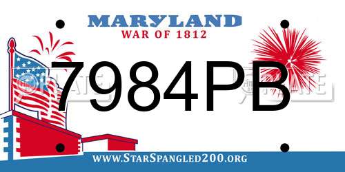 7984PB Maryland License Plate