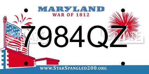 7984QZ Maryland License Plate