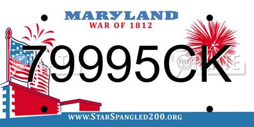 79995CK Maryland License Plate