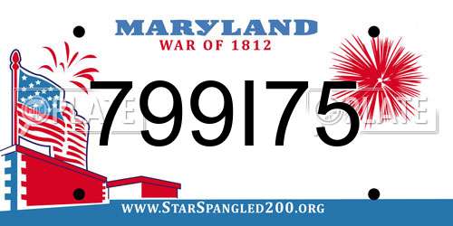 799I75 Maryland License Plate