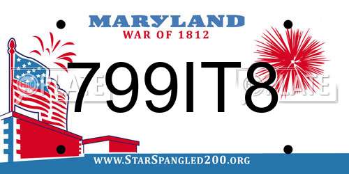 799IT8 Maryland License Plate