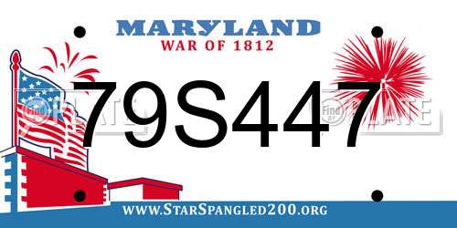79S447 Maryland License Plate