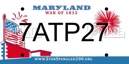 7ATP27 Maryland License Plate