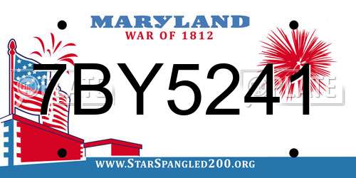 7BY5241 Maryland License Plate
