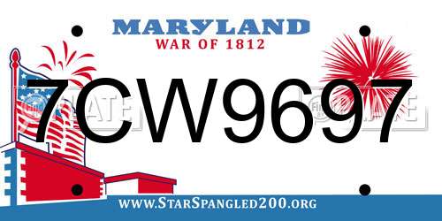 7CW9697 Maryland License Plate