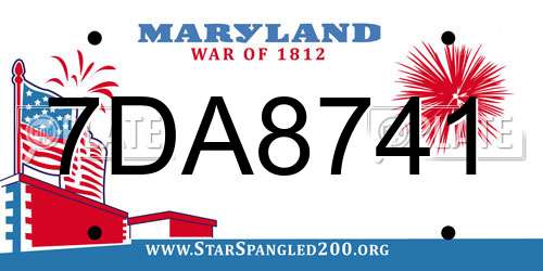 7DA8741 Maryland License Plate
