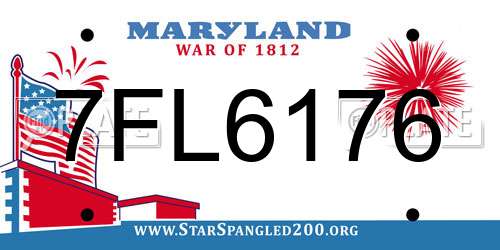 7FL6176 Maryland License Plate