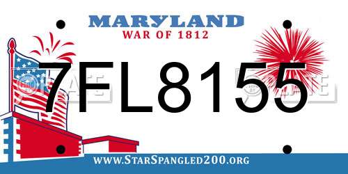 7FL8155 Maryland License Plate