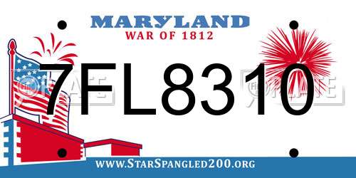 7FL8310 Maryland License Plate
