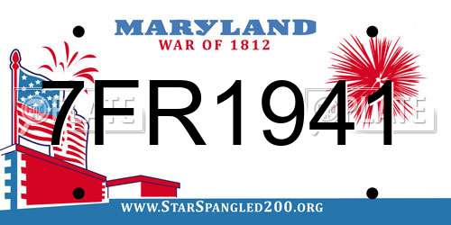 7FR1941 Maryland License Plate