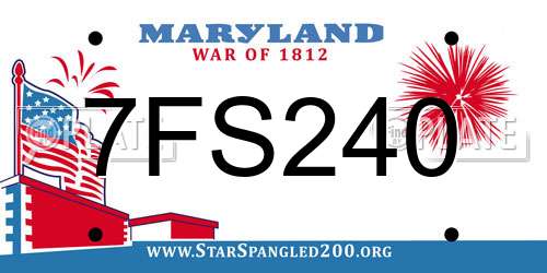 7FS240 Maryland License Plate