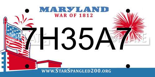 7H35A7 Maryland License Plate