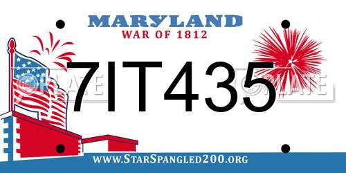 7IT435 Maryland License Plate