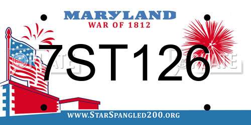 7ST126 Maryland License Plate