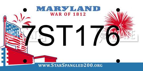 7ST176 Maryland License Plate