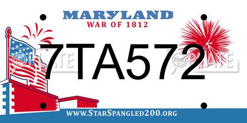 7TA572 Maryland License Plate