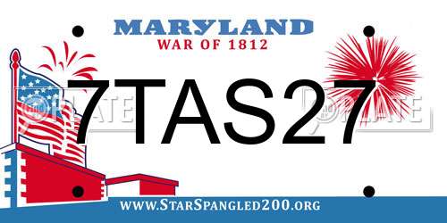 7TAS27 Maryland License Plate