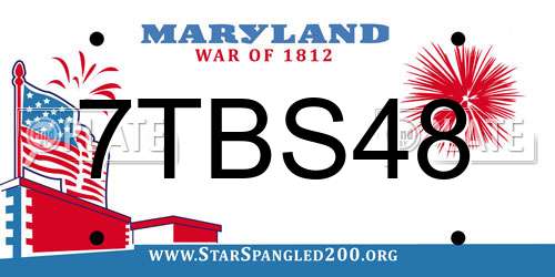 7TBS48 Maryland License Plate