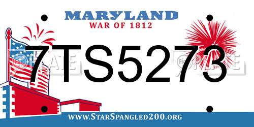 7TS5273 Maryland License Plate