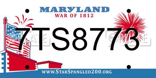 7TS8773 Maryland License Plate